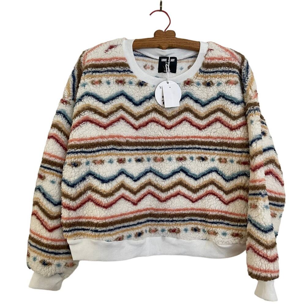 New LOVE + JOY Soft Wooly FUZZY Long Sleeve Sweater Top SIZE 1X